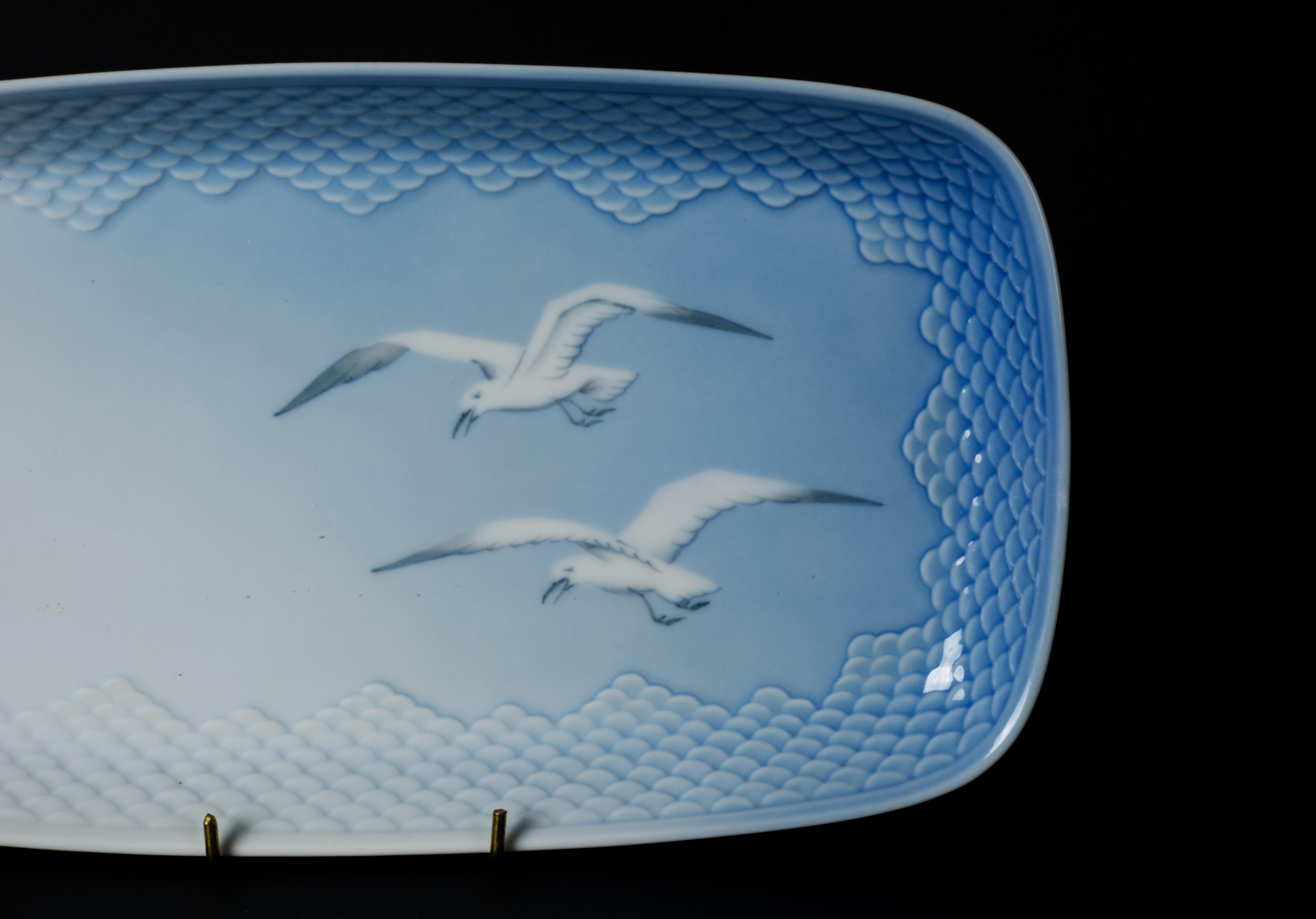 Danish Rare Bing & Grondahl Seagull rectangular platter For Sale