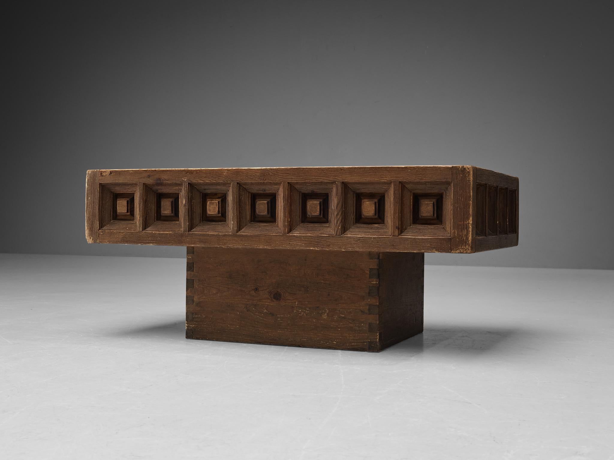 Rare table basse espagnole Biosca en marbre Marquina Bon état - En vente à Waalwijk, NL