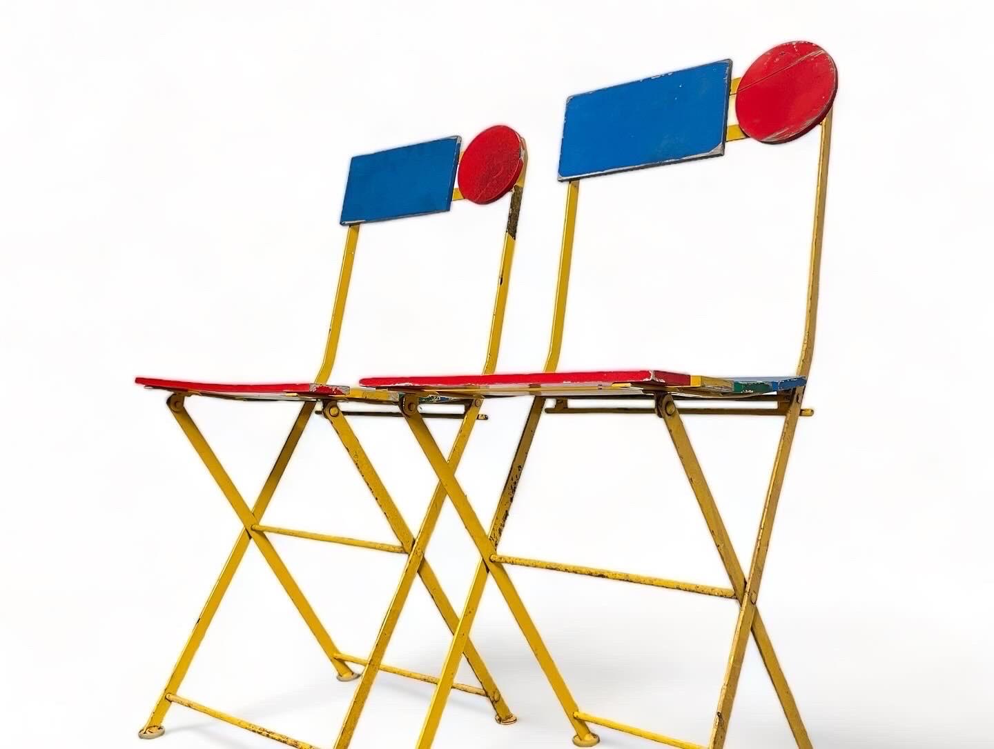 Rare Bistro Chairs by Denis Balland For Fermob France In Good Condition For Sale In Copenhagen, DK