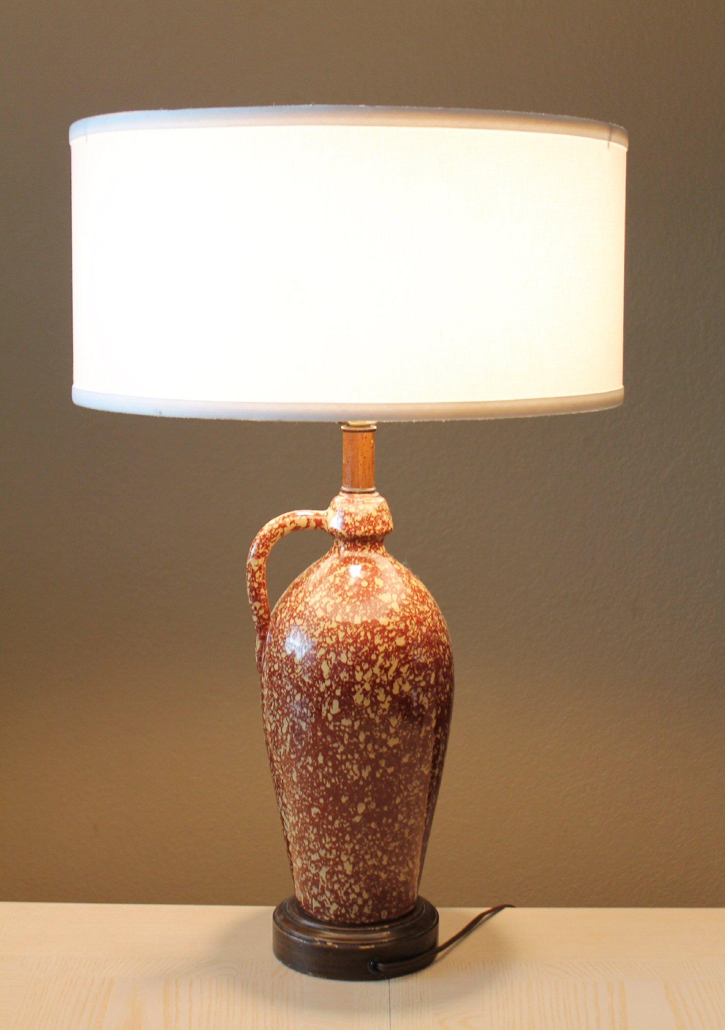 Mid-Century Modern Rare Bitossi Pottery Lamp for Wilmar. Mid Century Modern Italian Fine Decor 1950 For Sale