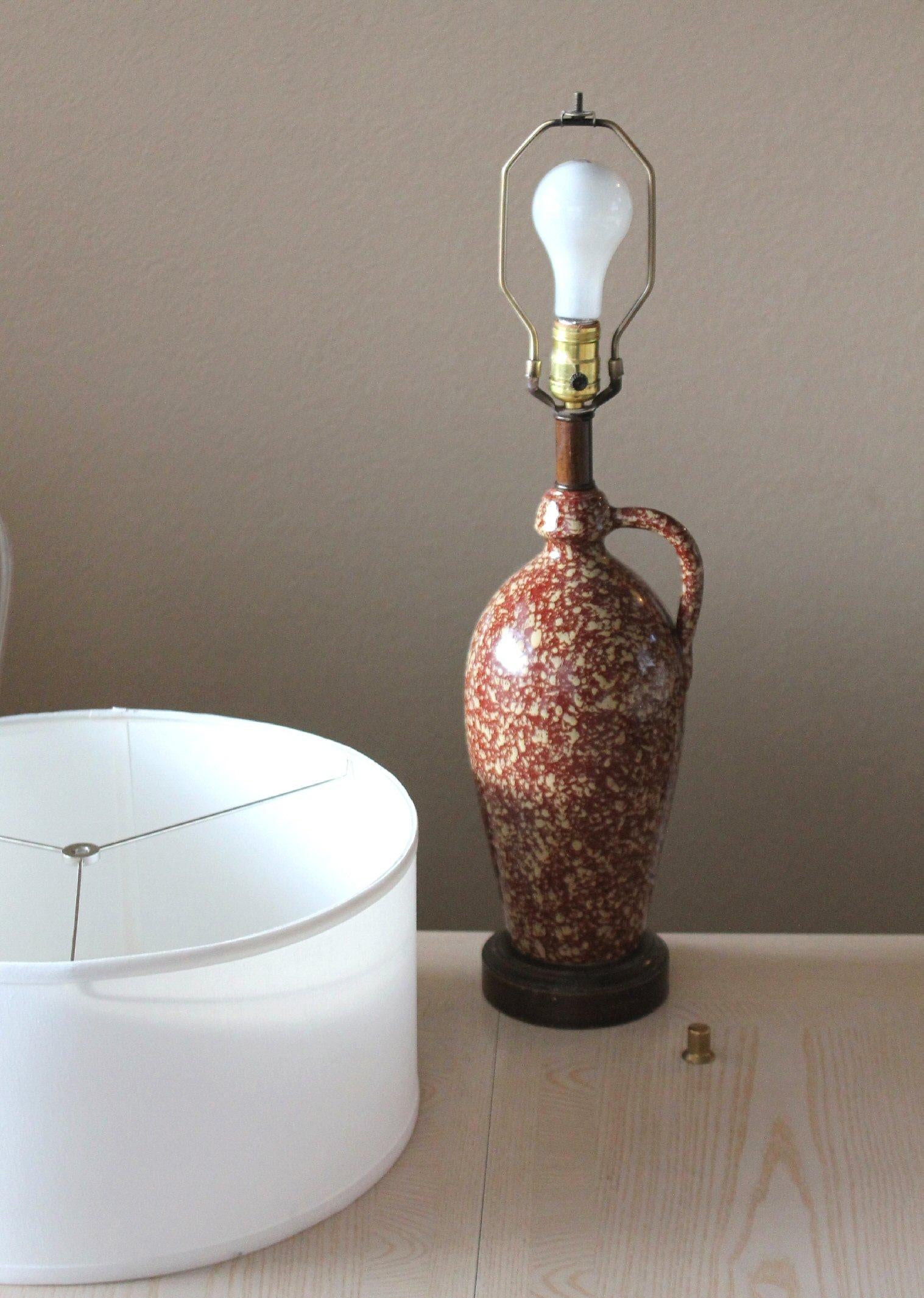 Rare lampe de poterie Bitossi pour Wilmar. Décoration italienne moderne du milieu du siècle 1950 en vente 1