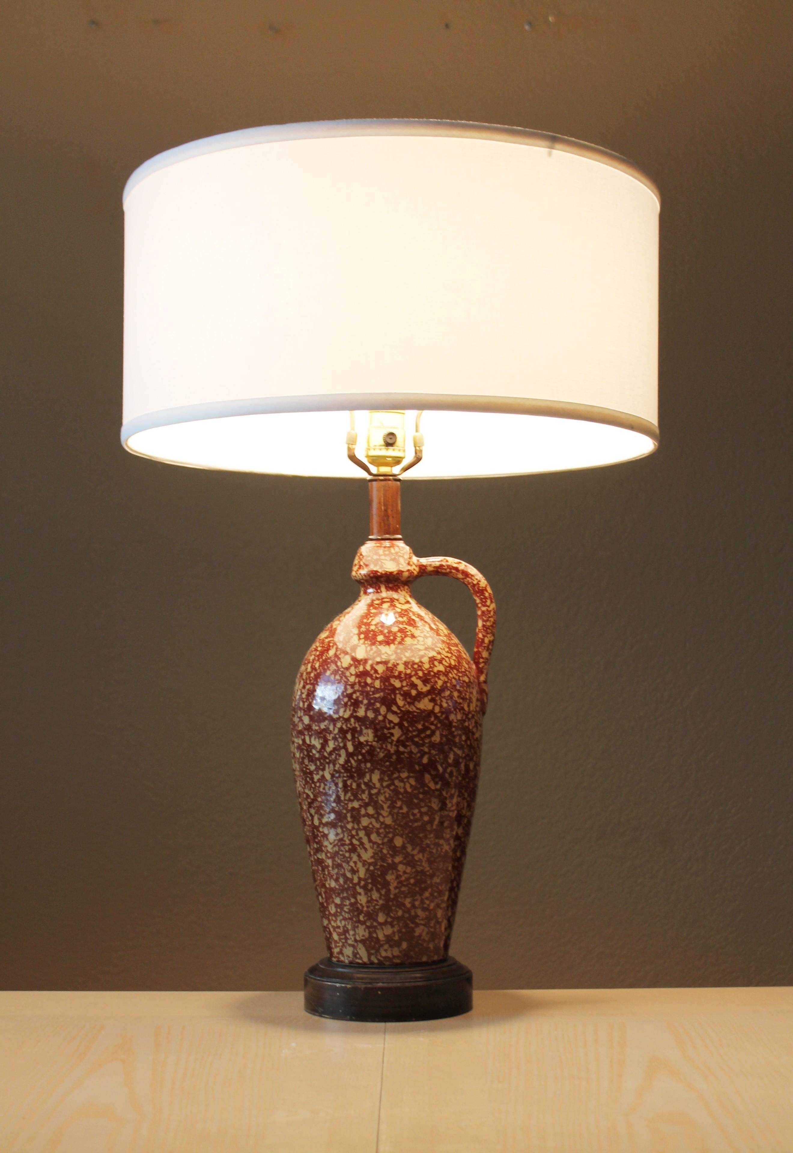 Rare Bitossi Pottery Lamp for Wilmar. Mid Century Modern Italian Fine Decor 1950 For Sale 3