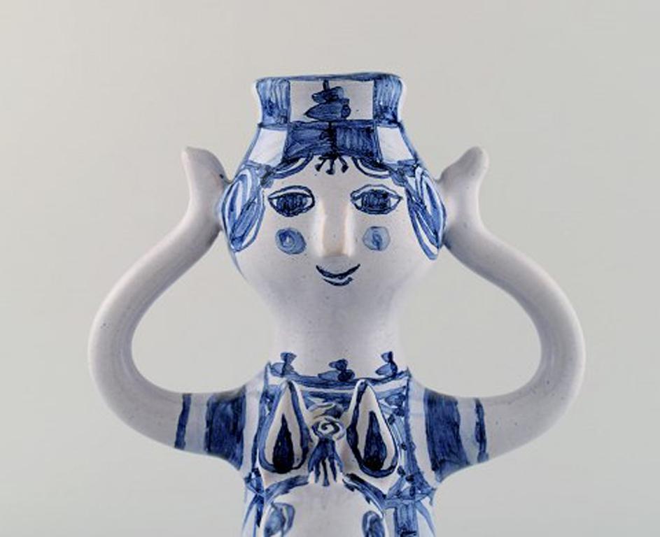 Rare Bjorn Wiinblad Figure from the Blue House, Figure / Candlestick In Excellent Condition In Copenhagen, DK