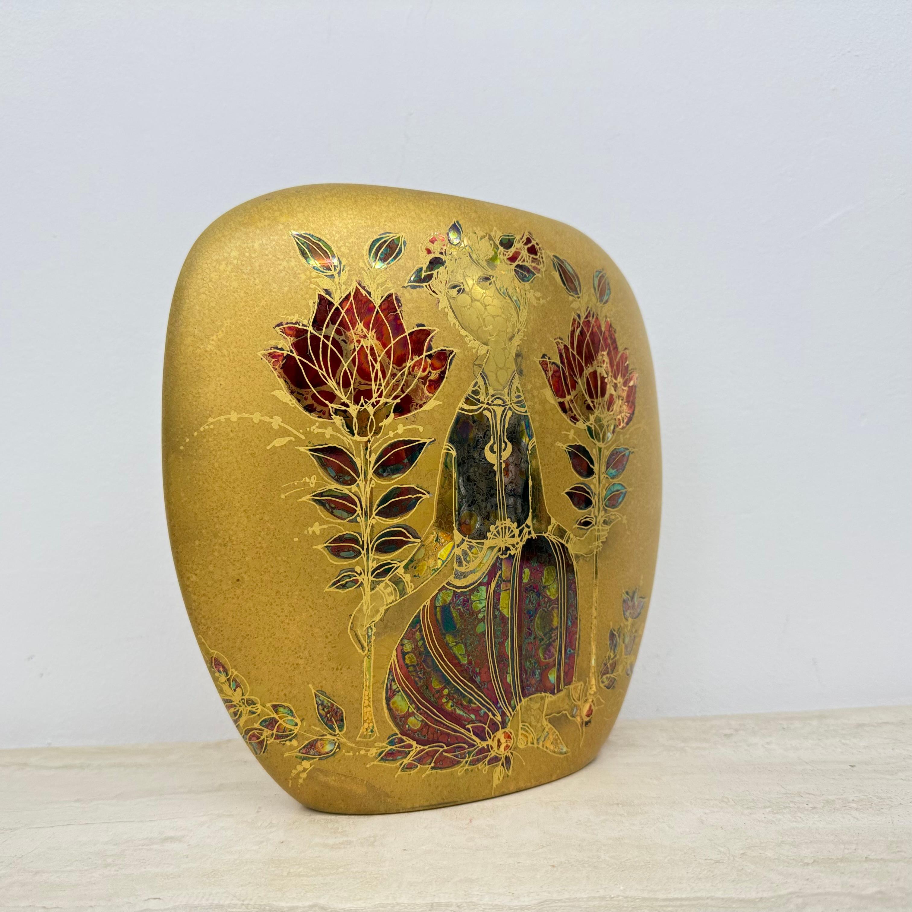 Rare vase Bjørn Wiinblad pour Rosenthal, décor doré, années 1970 en vente 5