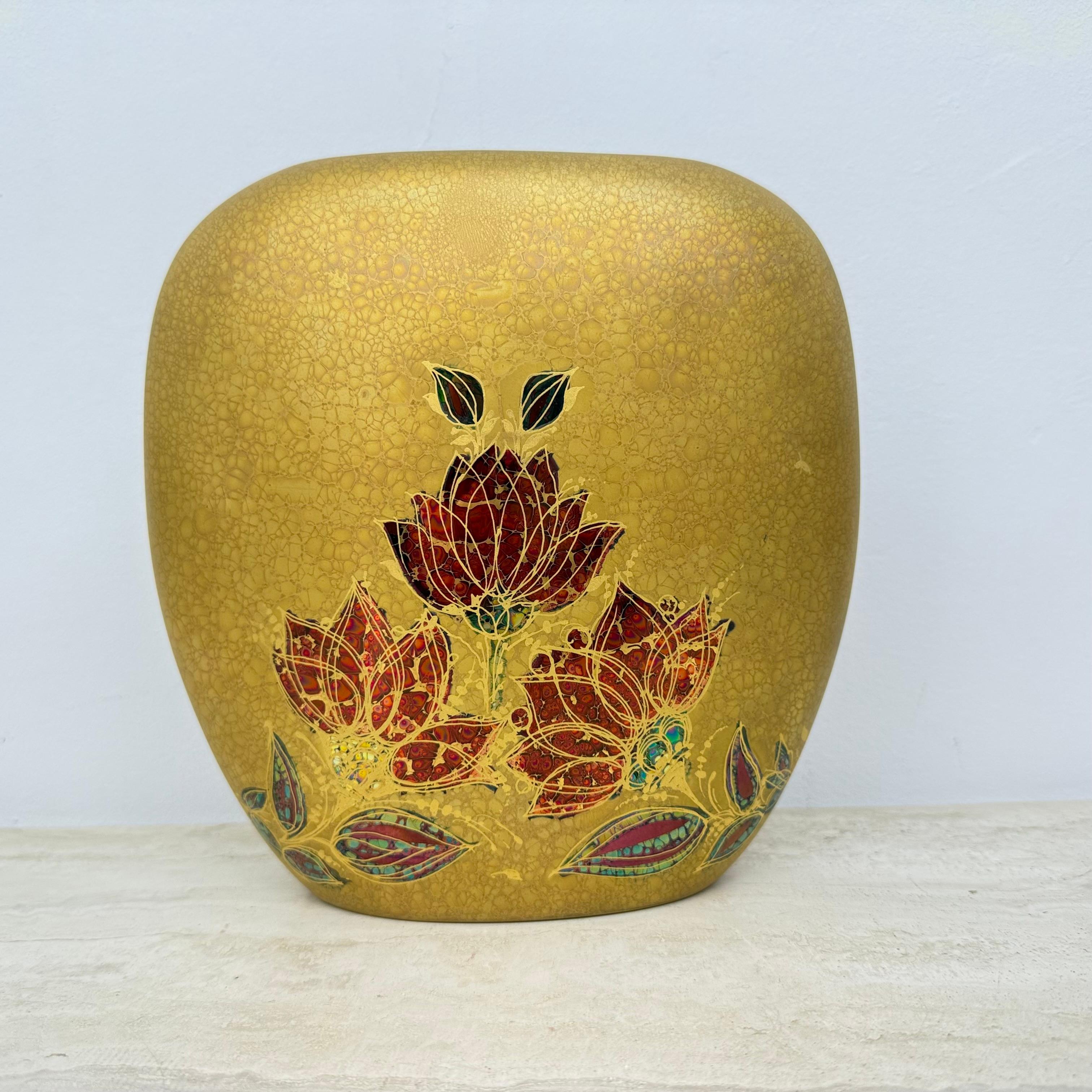 Rare vase Bjørn Wiinblad pour Rosenthal, décor doré, années 1970 en vente 12