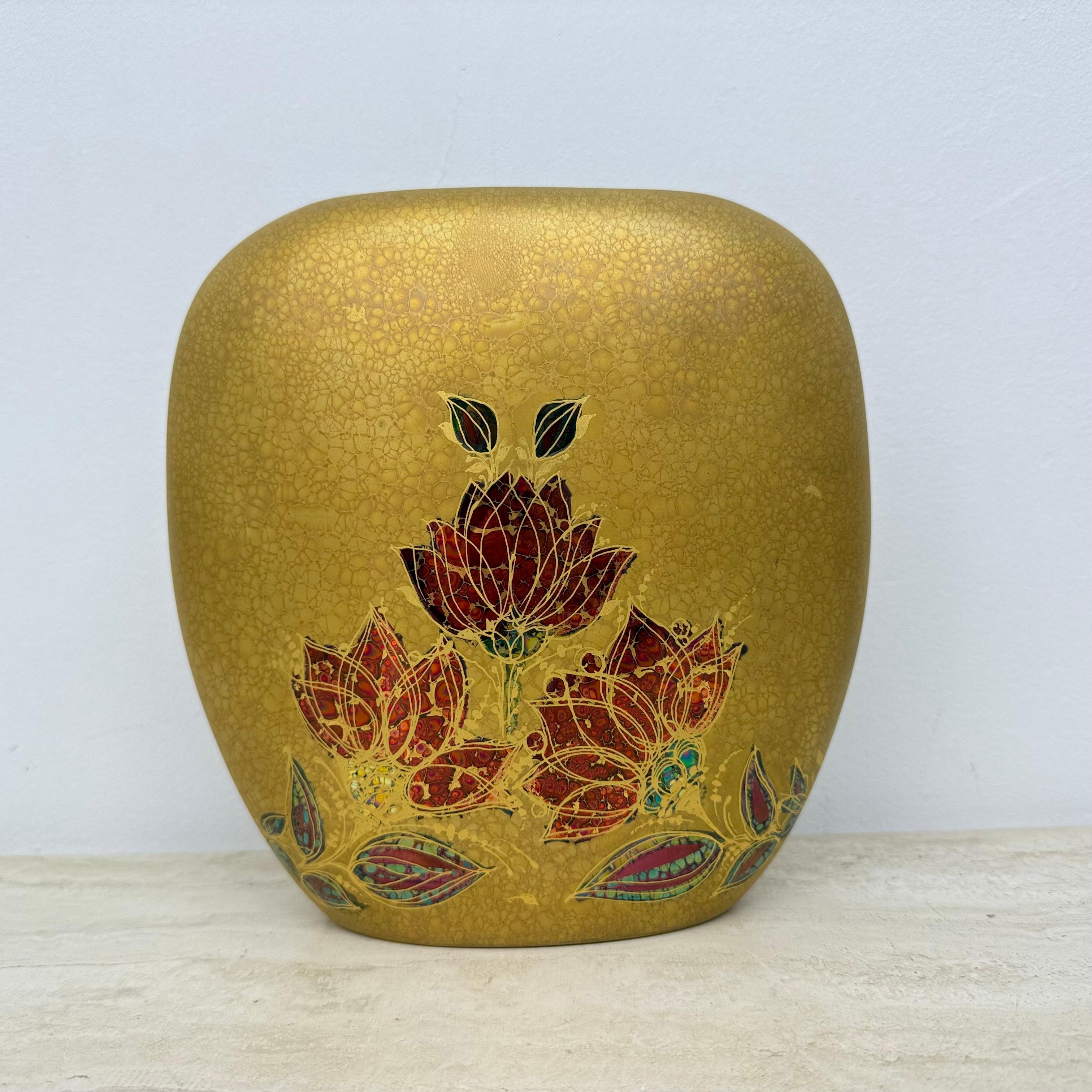 Rare vase Bjørn Wiinblad pour Rosenthal, décor doré, années 1970 en vente 13