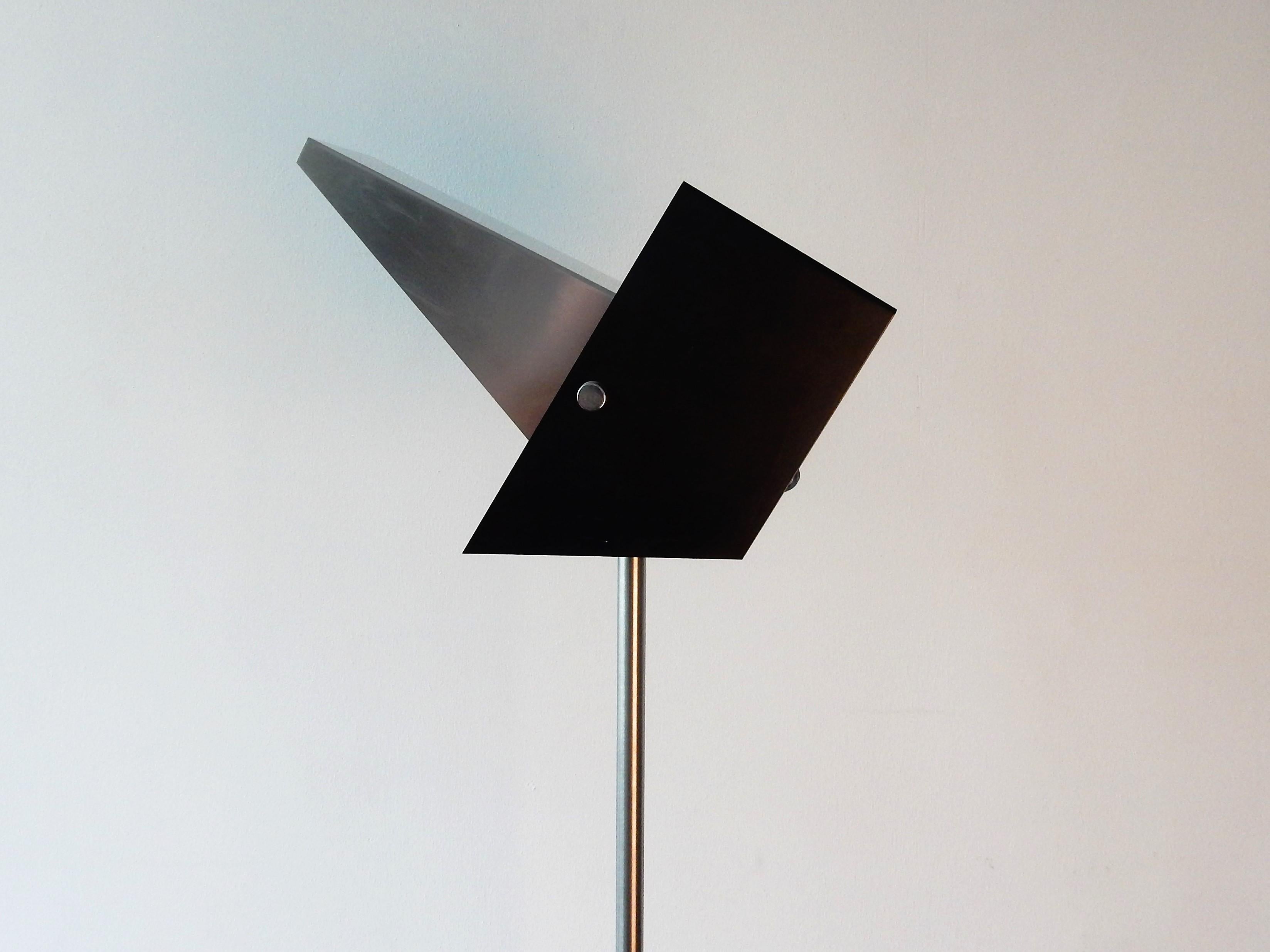 Mid-20th Century Rare Black and Metal Adjustable Floor Lamp for Lyfa, 1950s-1960s For Sale