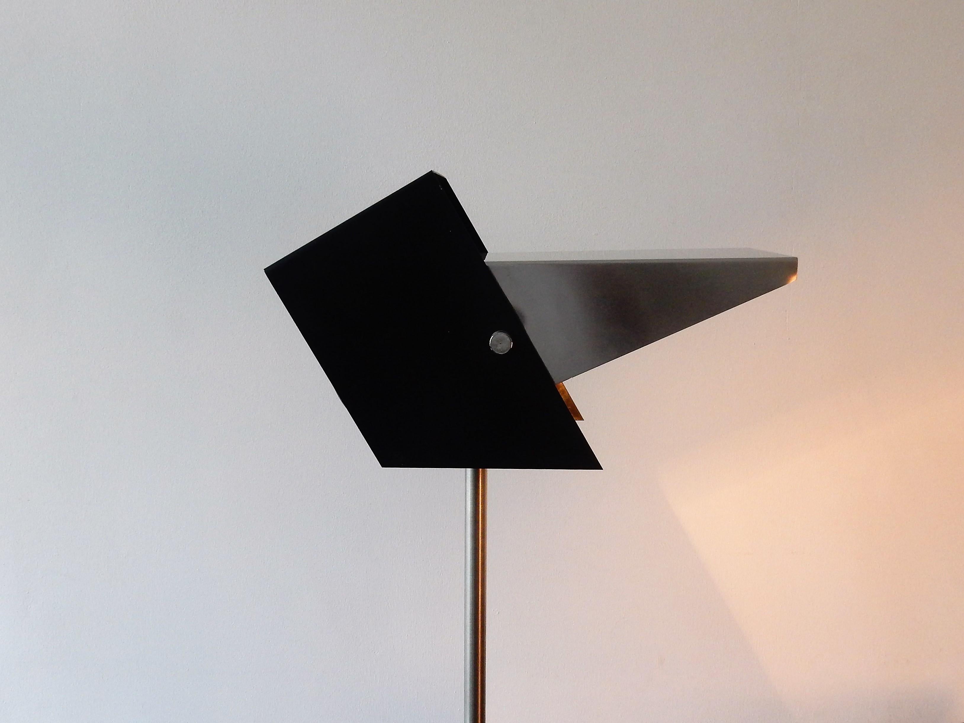 Rare Black and Metal Adjustable Floor Lamp for Lyfa, 1950s-1960s For Sale 4