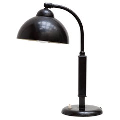 Rare Black Bauhaus Desk lamp designed by Cristian Dell by Kaiser 1930s 