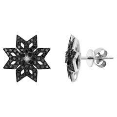 Raro anello con diamante nero bianco in oro 14k  per Lei