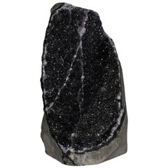 Rare Black Druzy Quartz Crystal Formation