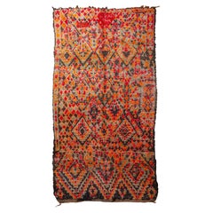 Rare Black Ground Vintage Beni M'Guild Moroccan Rug Curated By Breuckelen Berber