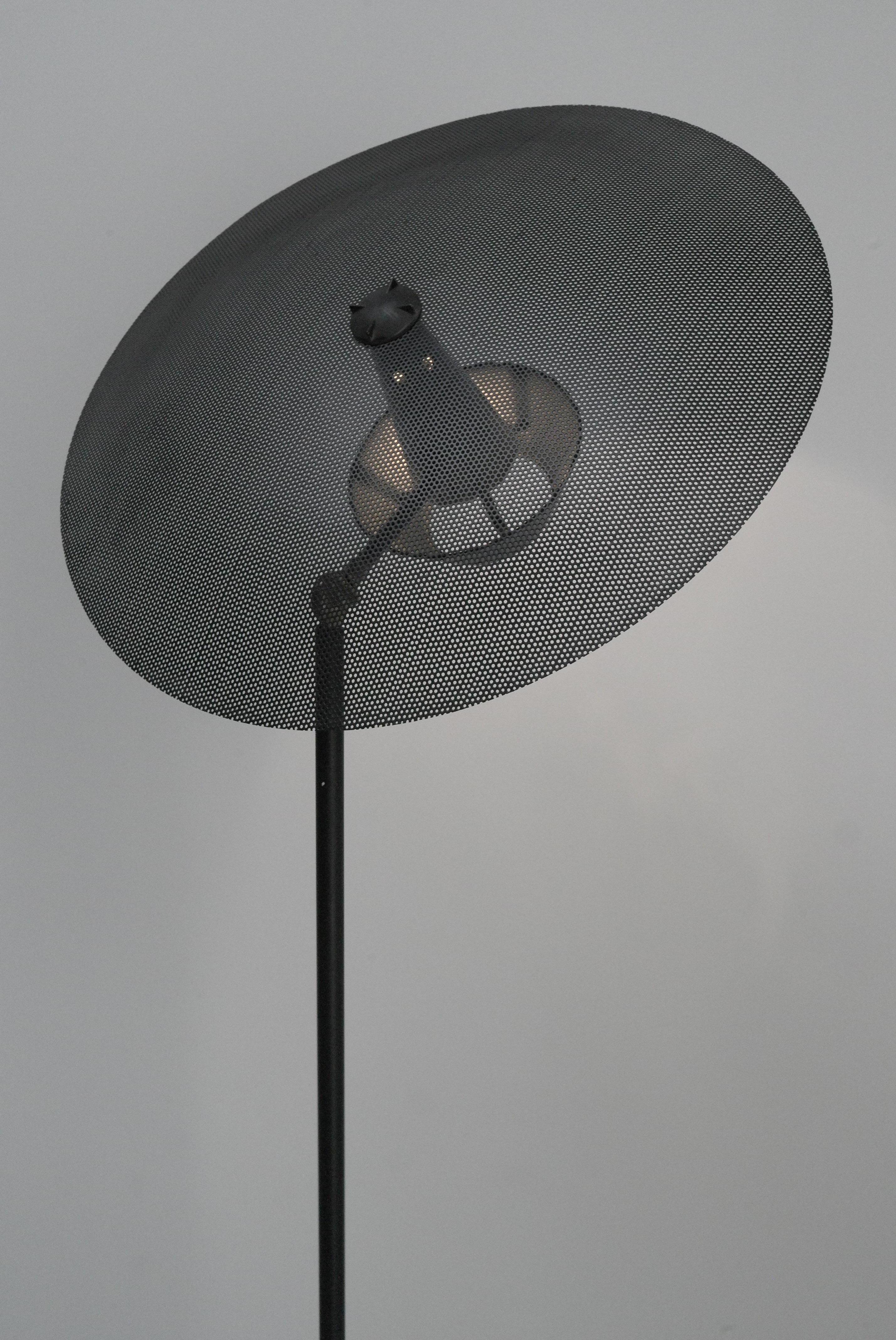 Rare Black Metal floorlamp by Louis Kalff, The Netherlands 1960's For Sale 3