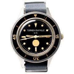 Rare Blancpain Steel Tornek Rayville TR900 U.S. Military Diver Watch, 1960s
