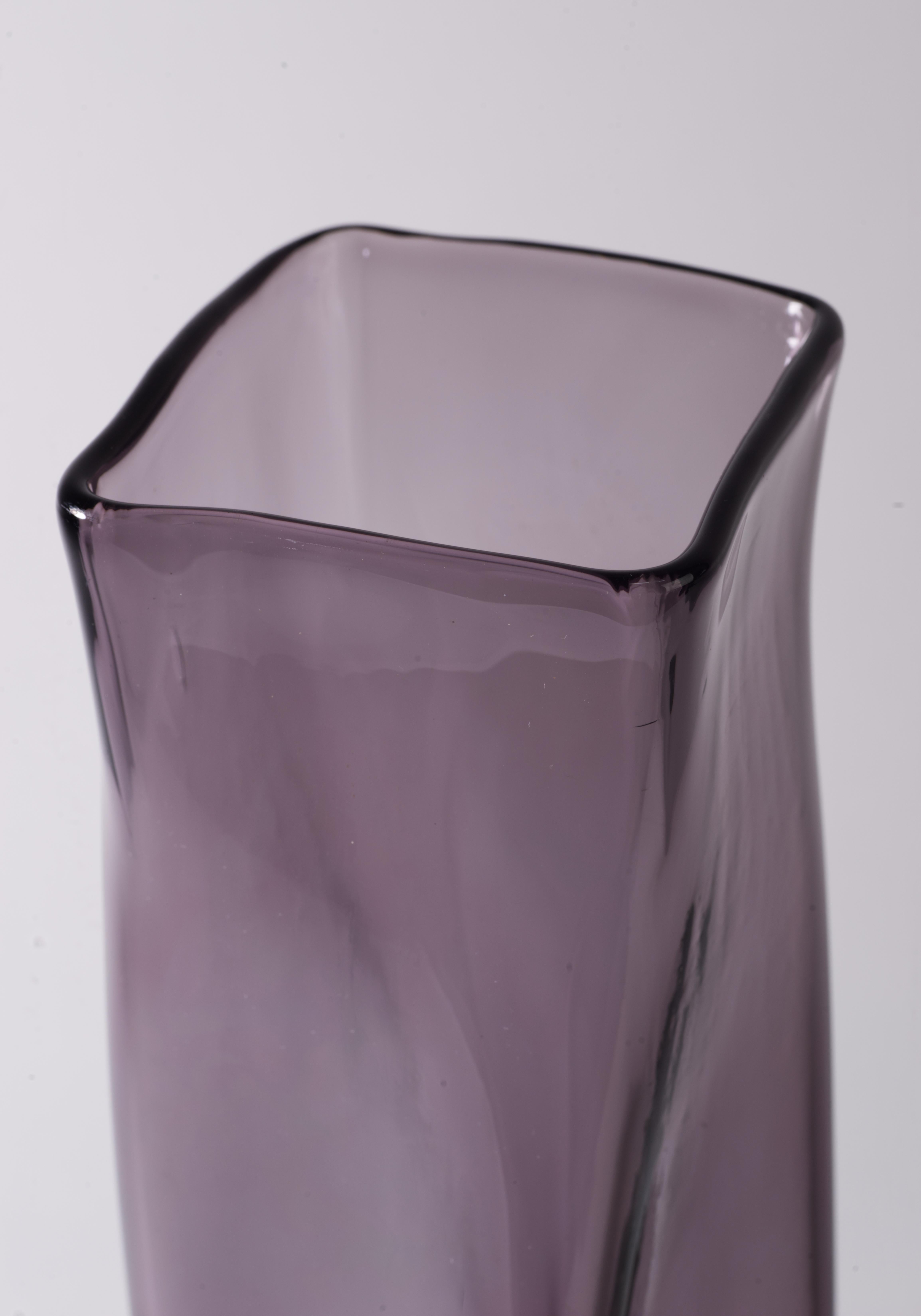 Rare Blenko Vase Lilac Glass, Signed, Mid Century Modern 1959-1960 3