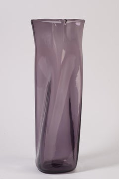 Rare Blenko Vase Lilac Glass, Signed, Mid Century Modern 1959-1960