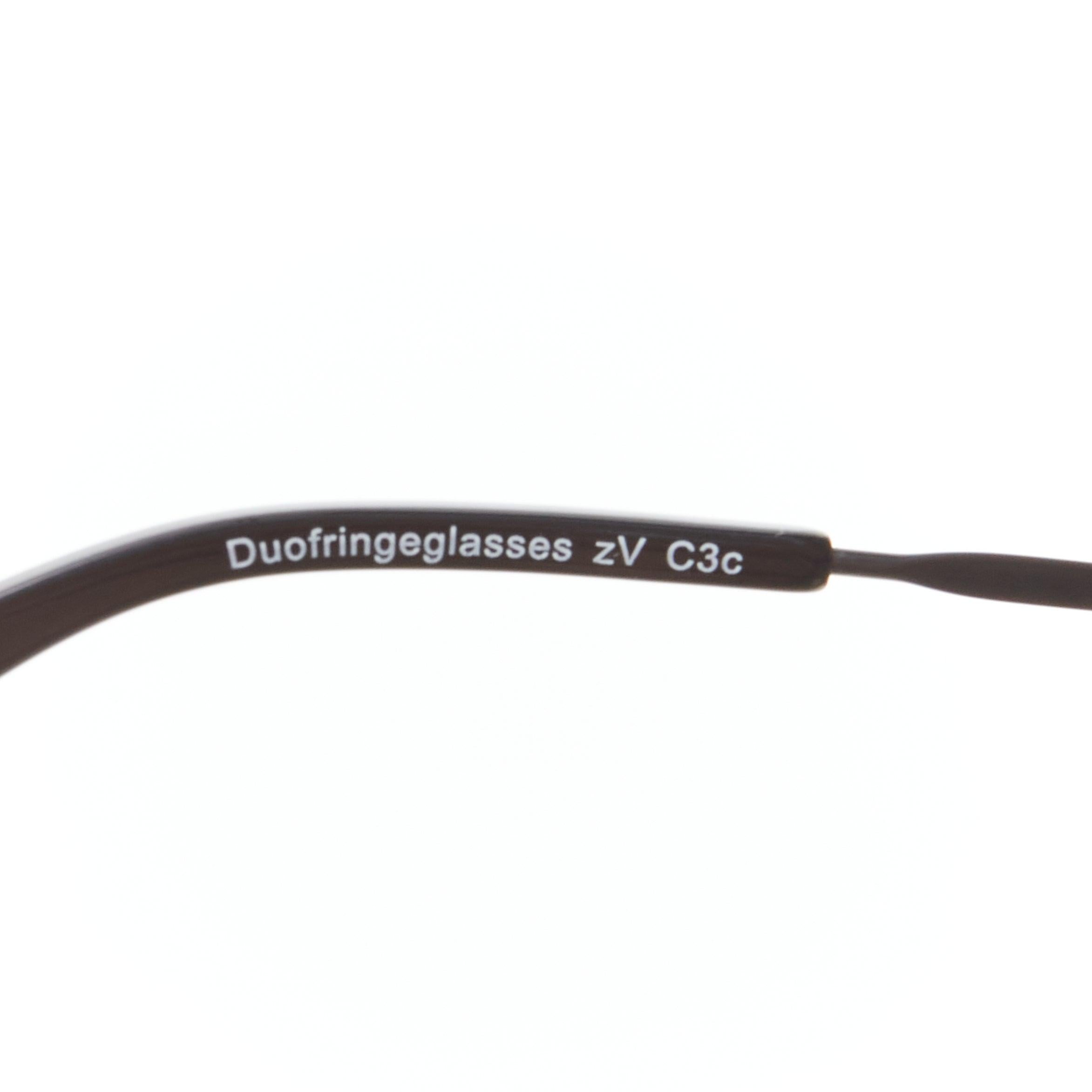 Rare lunettes de soleil aviateur BLESS Duo Fringe black chain no lens en vente 1