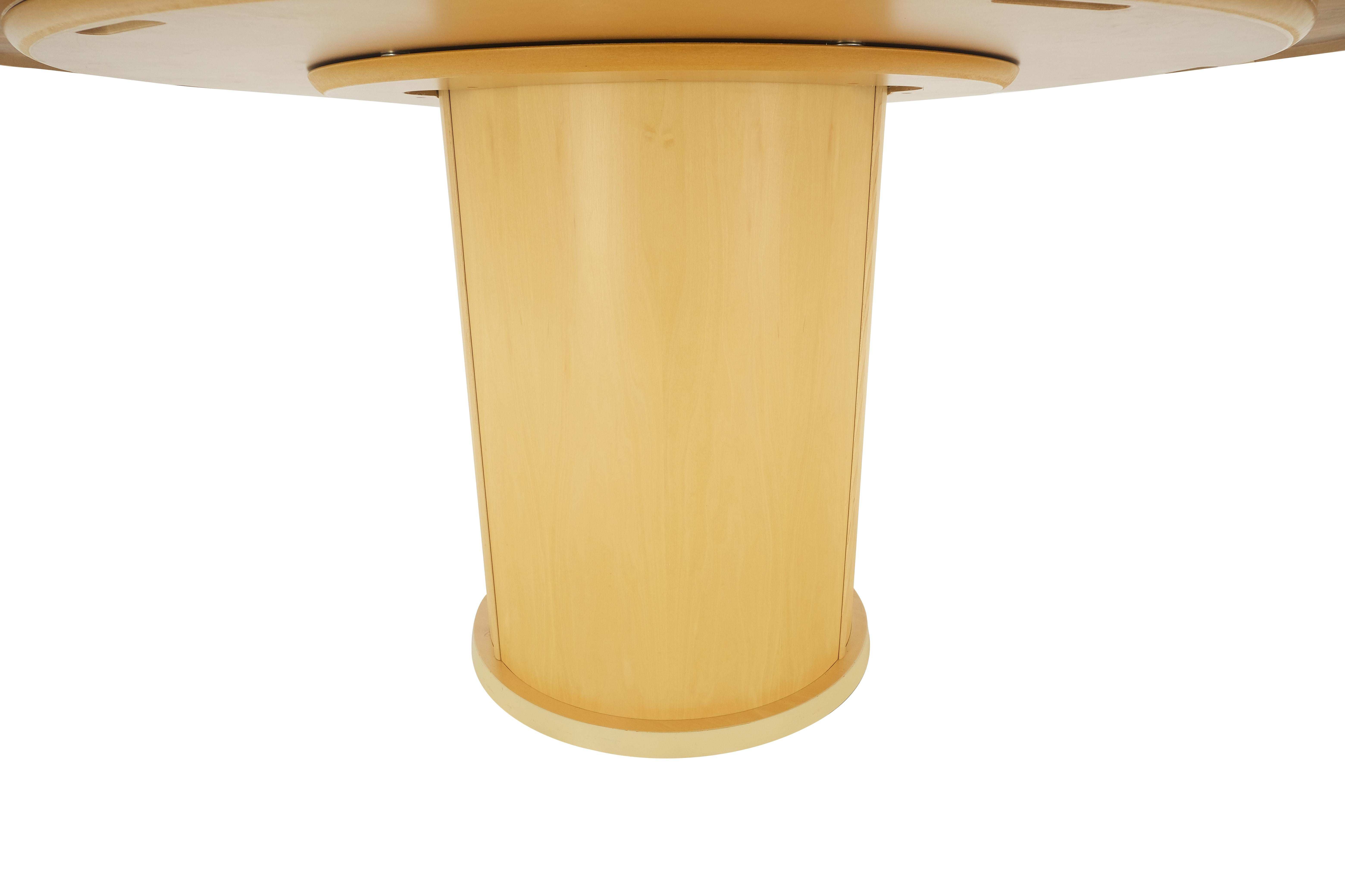Seltener runder ausziehbarer, ausziehbarer Esstisch aus blondem Ahornholz mit 6 Stühlen, Dänemark MINT!  im Angebot 9
