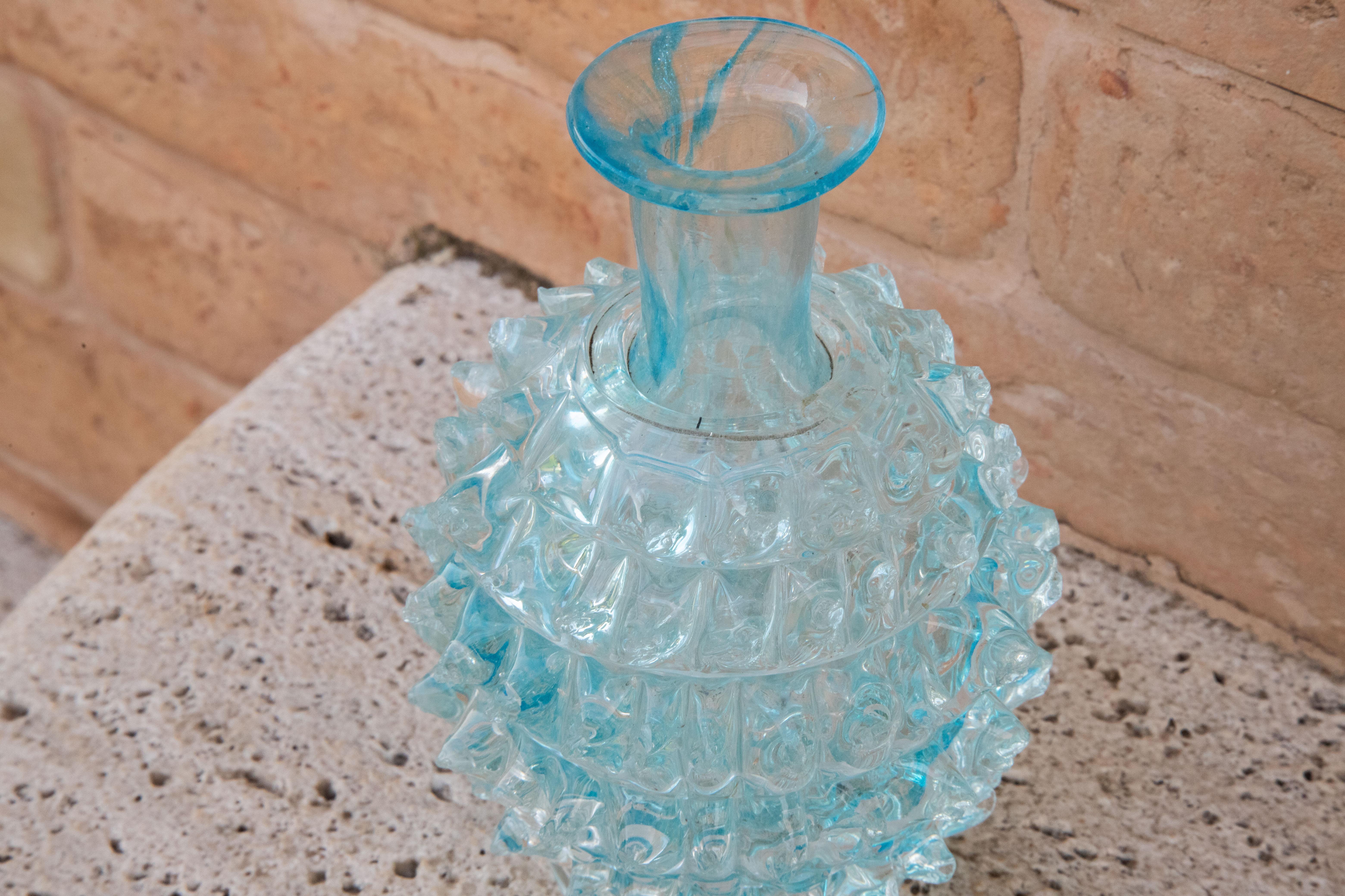 Rare Blu Ercole Barovier Rostrato Murano Glass Vase for Barovier & Toso, 1940s For Sale 1