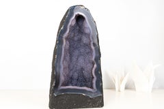Rare Blue Agate Geode Cathedral with Sparkly Blue Galaxy Druzy Amethyst