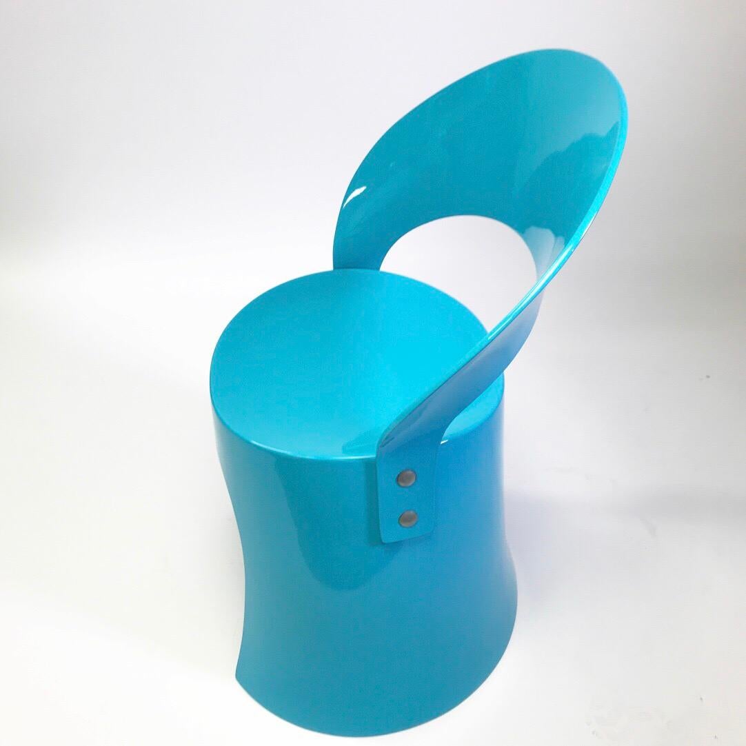 Seltener blauer Stuhl von Nanna Ditzel für Domus Danica, Dänemark, 1969 im Zustand „Gut“ im Angebot in Haderslev, DK