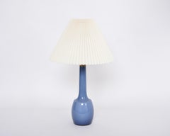 Rare Blue Danish Midcentury Table Lamp by Esben Klint for Holmegaard
