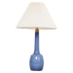 Rare Blue Danish Midcentury Table Lamp by Esben Klint for Holmegaard