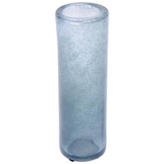 Rare "Blue Lava" Mid-Century Glass vase designed by Per Lütken for Holmegaard