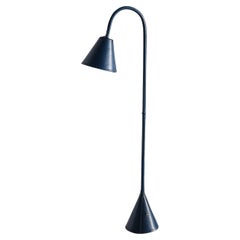 Seltene blaue Leder-Stehlampe von Valenti
