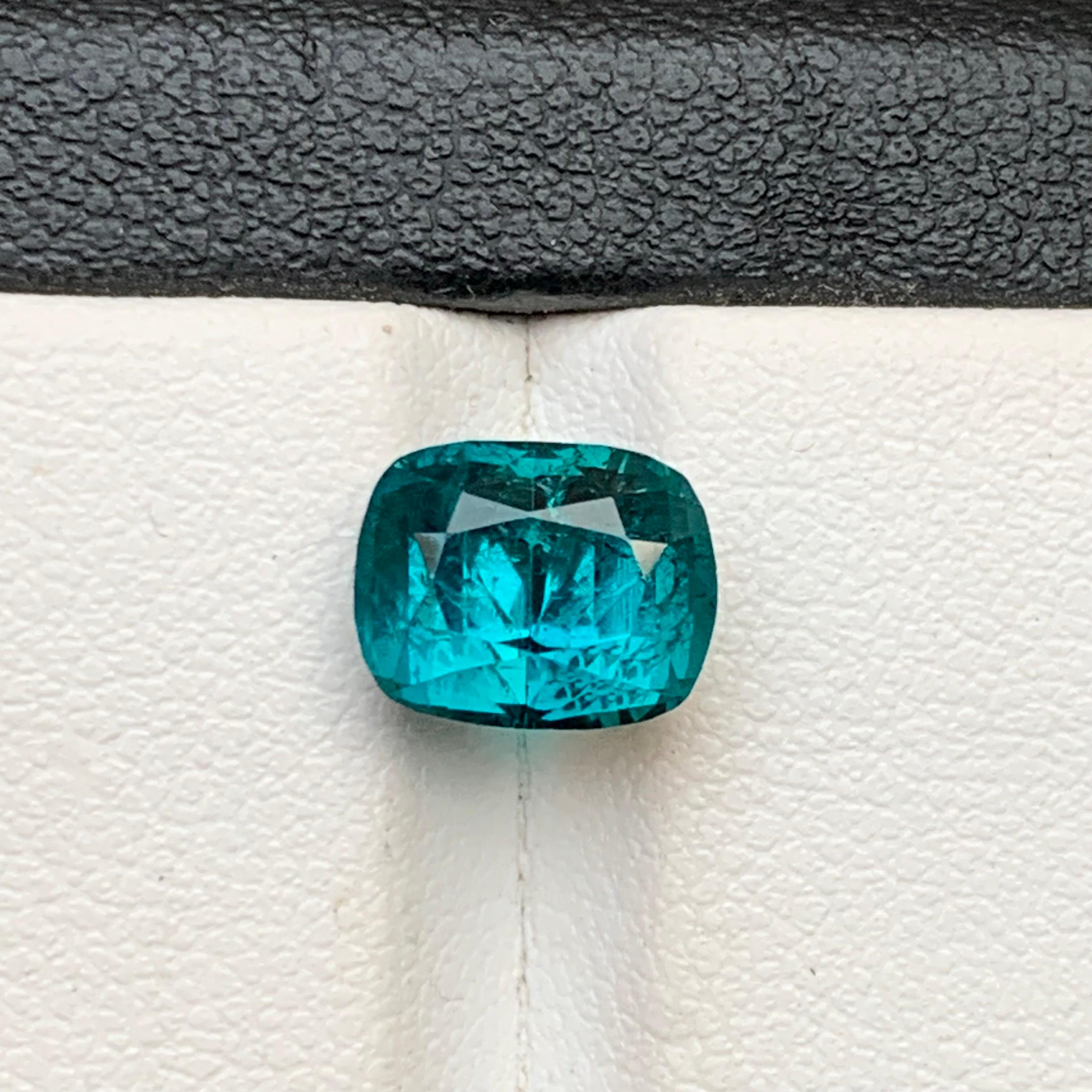 Raro Anillo de Turmalina Natural Azul Piedra Preciosa Suelta 3.55 Ct Corte Cojín para Joyería Corte cojín en venta