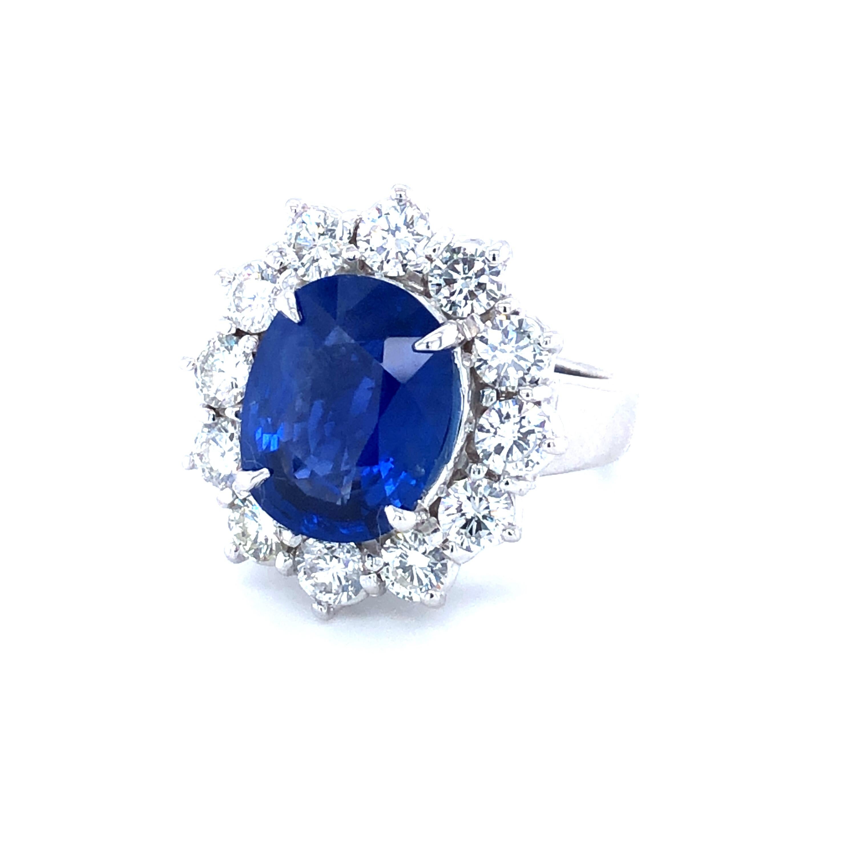 Offered here is a stunning sapphire and diamond 