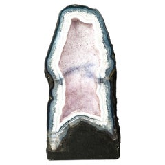 Rare Blue & White Lace Agate Cathedral Geode