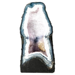 Rare Blue & White Lace Agate Cathedral Geode