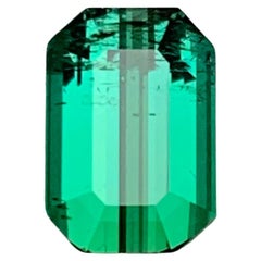 Rara Gema Turmalina Natural Verde Azulada 3,15Ct Talla Esmeralda para AnilloColgante