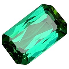 Rare Bluish Green Natural Tourmaline Gemstone 5.65 Ct Brilliant Cushion for Ring
