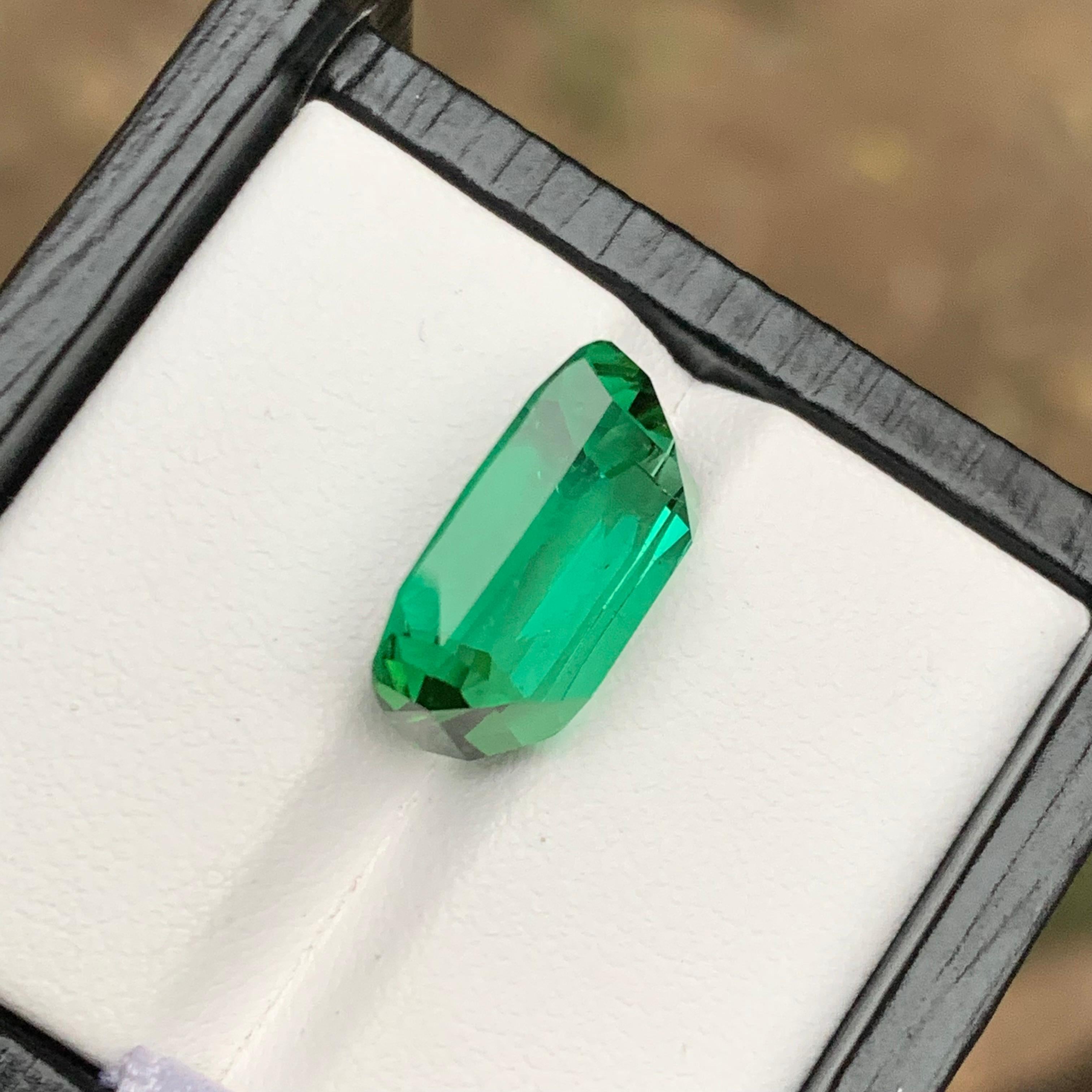 Rara Gema Suelta de Turmalina Natural Verde Azulada, 11,10 Ct-Paso Cojín Afgh. en Nuevo estado para la venta en Peshawar, PK