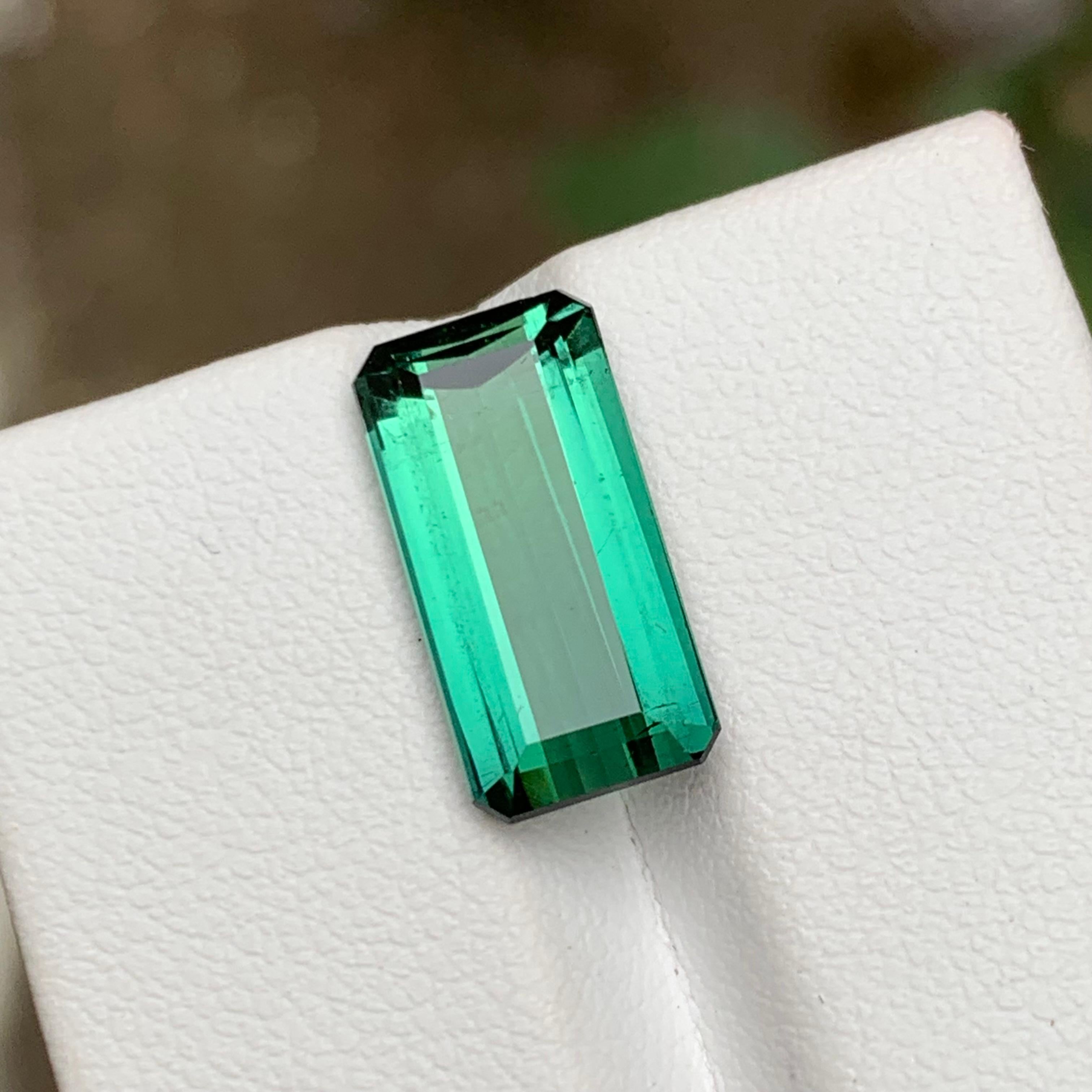 GEMSTONE TYPE: Tourmaline
PIECE(S): 1
WEIGHT: 6.25 Carats
SHAPE: Emerald Cut
SIZE (MM): 14.90 x 7.62 x 5.69
COLOR: Bluish Neon Green
CLARITY: Approx 95% Eye Clean
TREATMENT: None
ORIGIN: Afghanistan
CERTIFICATE: On demand
(if you require a
