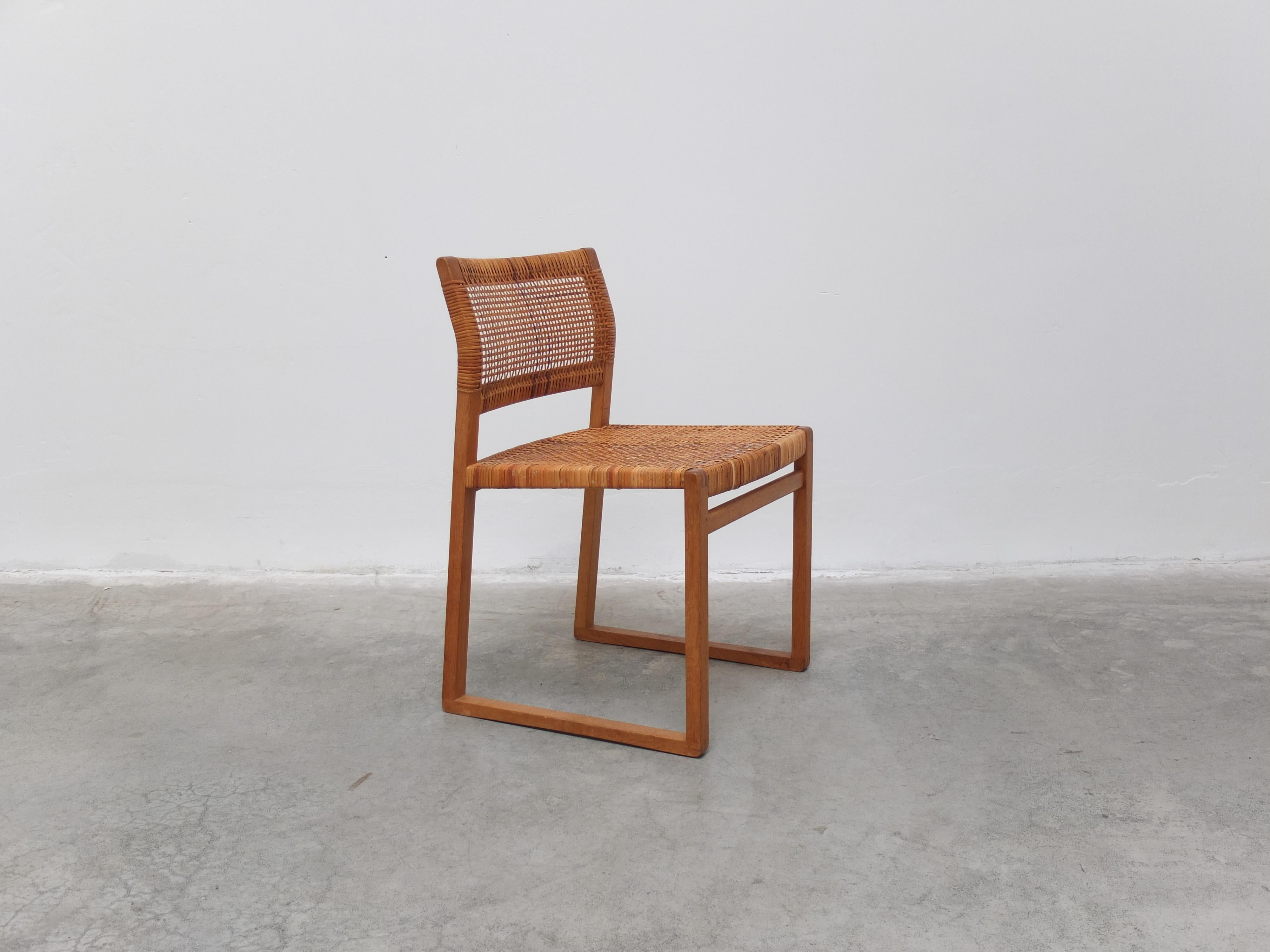 Rare 'BM61' Side Chair in Oak by Børge Mogensen for Lauritsen & Søn, 1957 For Sale 5