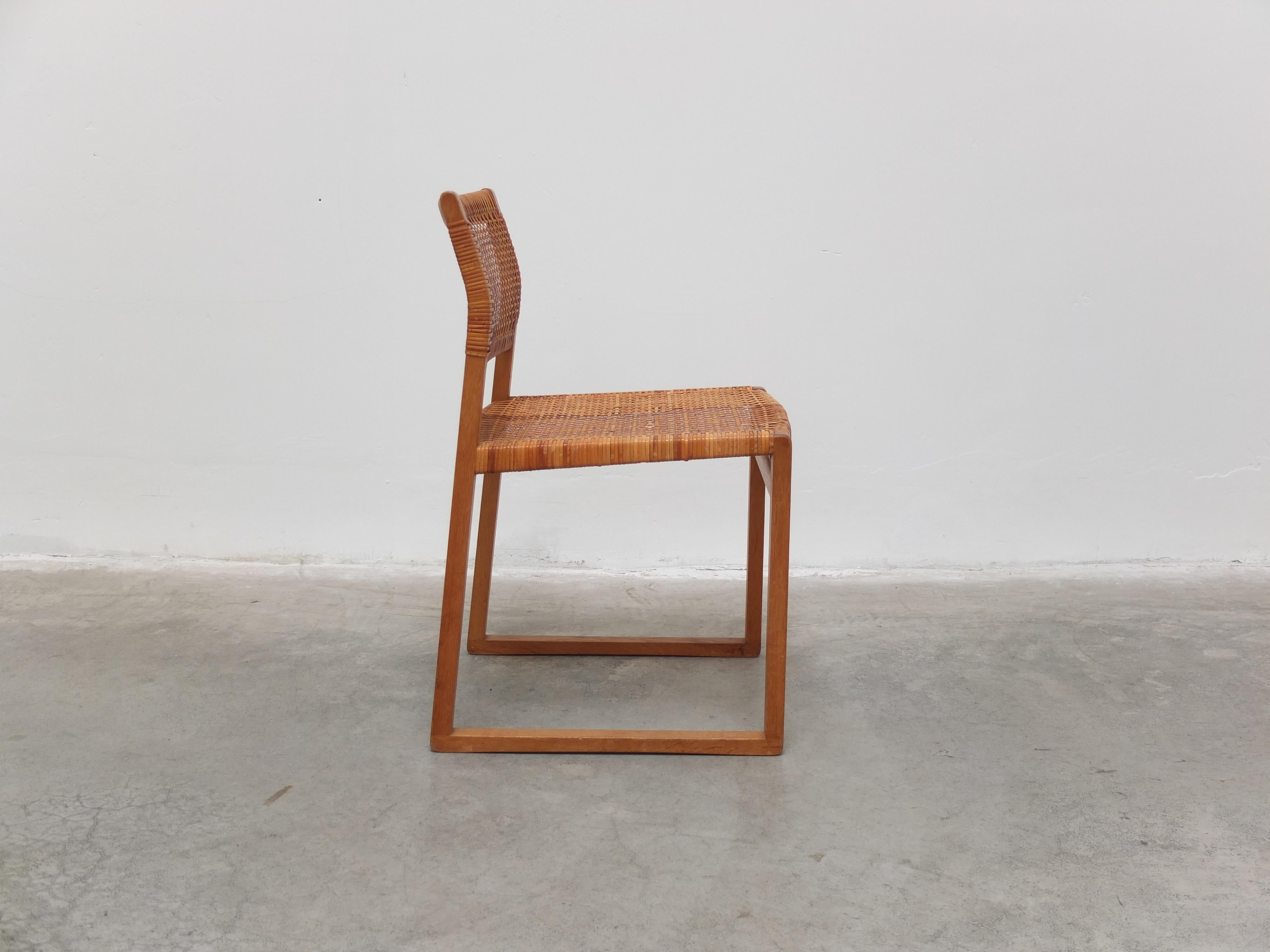 Rare 'BM61' Side Chair in Oak by Børge Mogensen for Lauritsen & Søn, 1957 For Sale 7