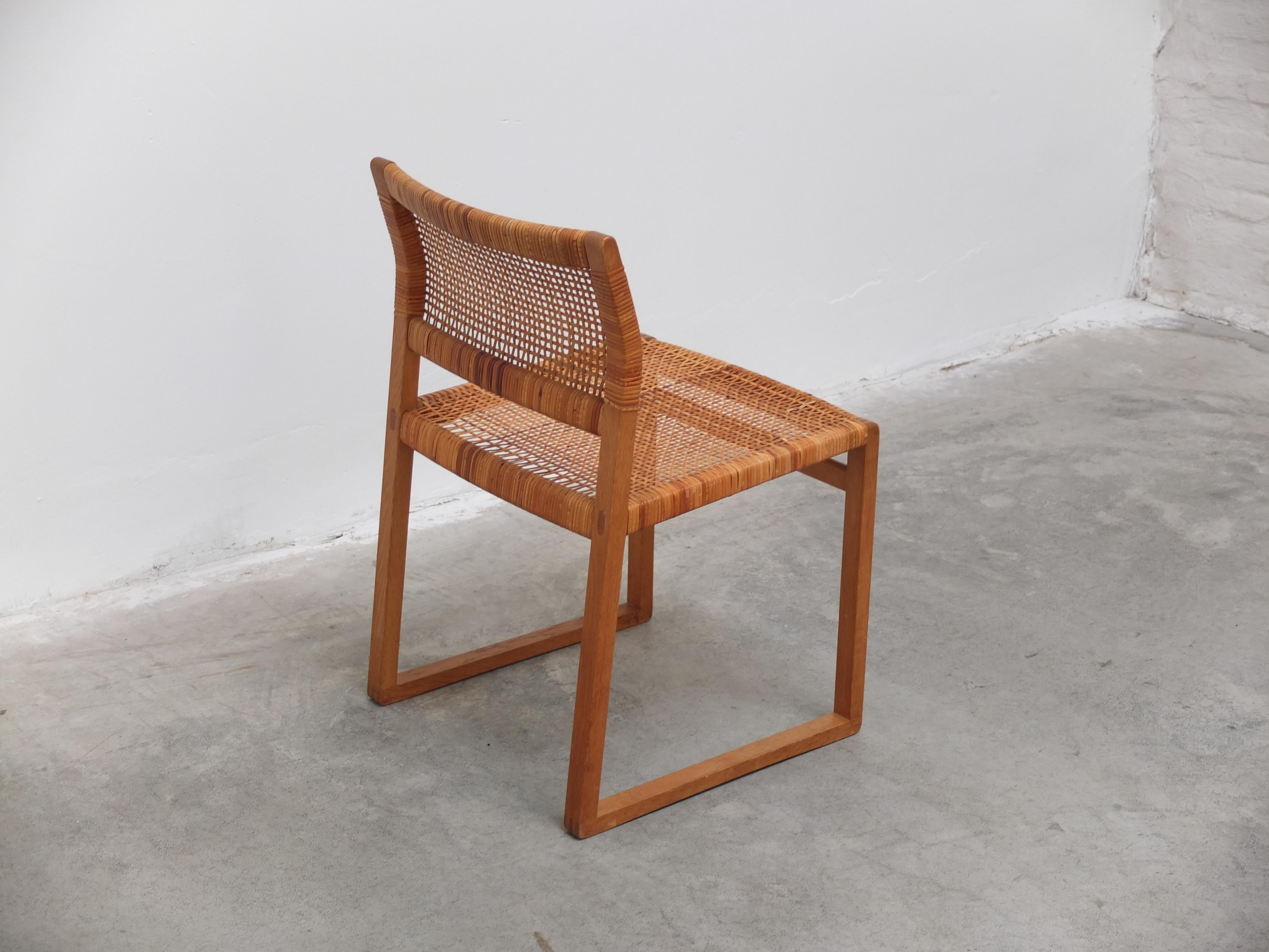 Rare 'BM61' Side Chair in Oak by Børge Mogensen for Lauritsen & Søn, 1957 For Sale 8
