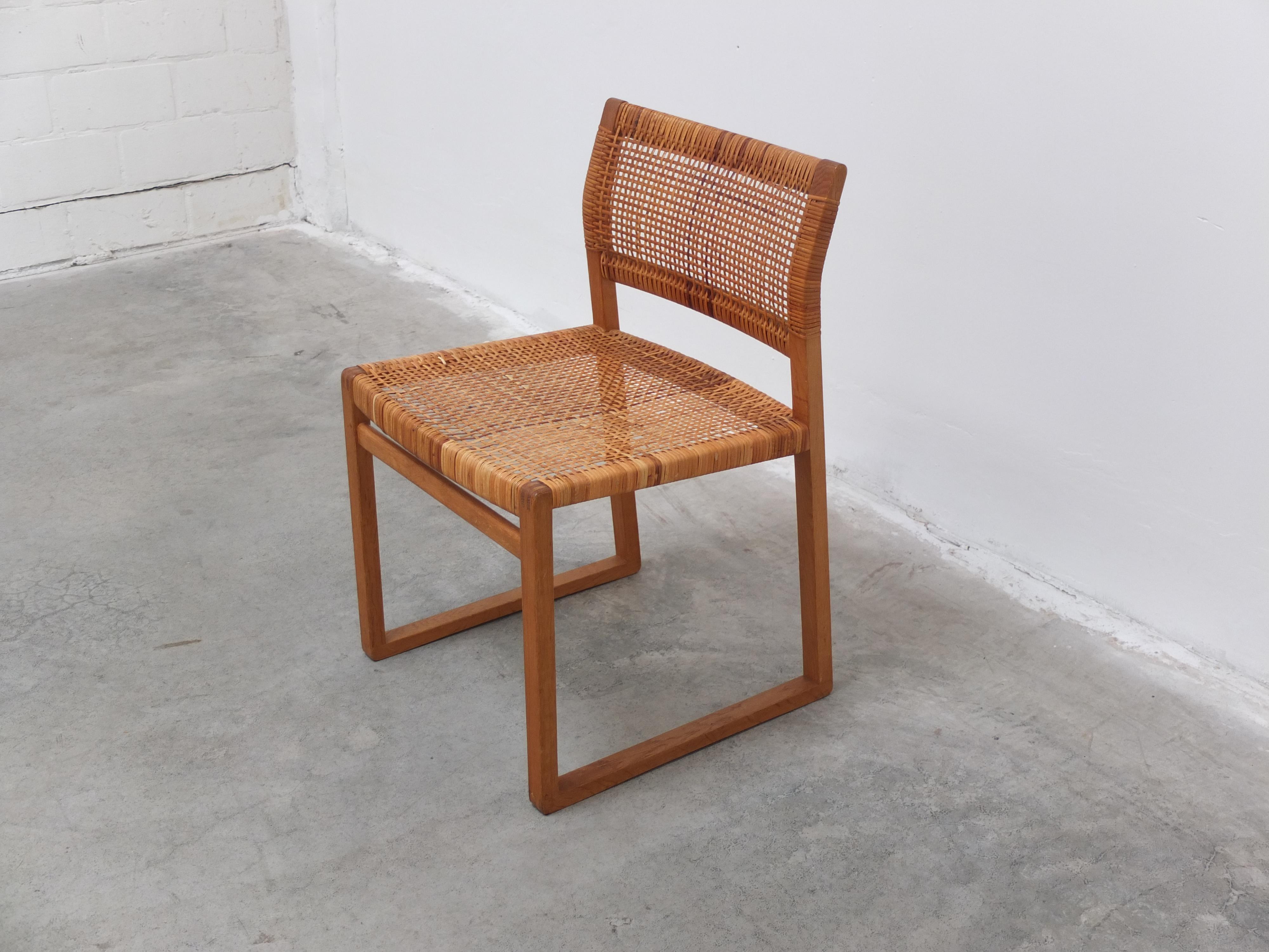 Rare chaise d'appoint 'BM61' en Oak par Børge Mogensen pour Lauritsen & Søn, 1957 Bon état - En vente à Antwerpen, VAN