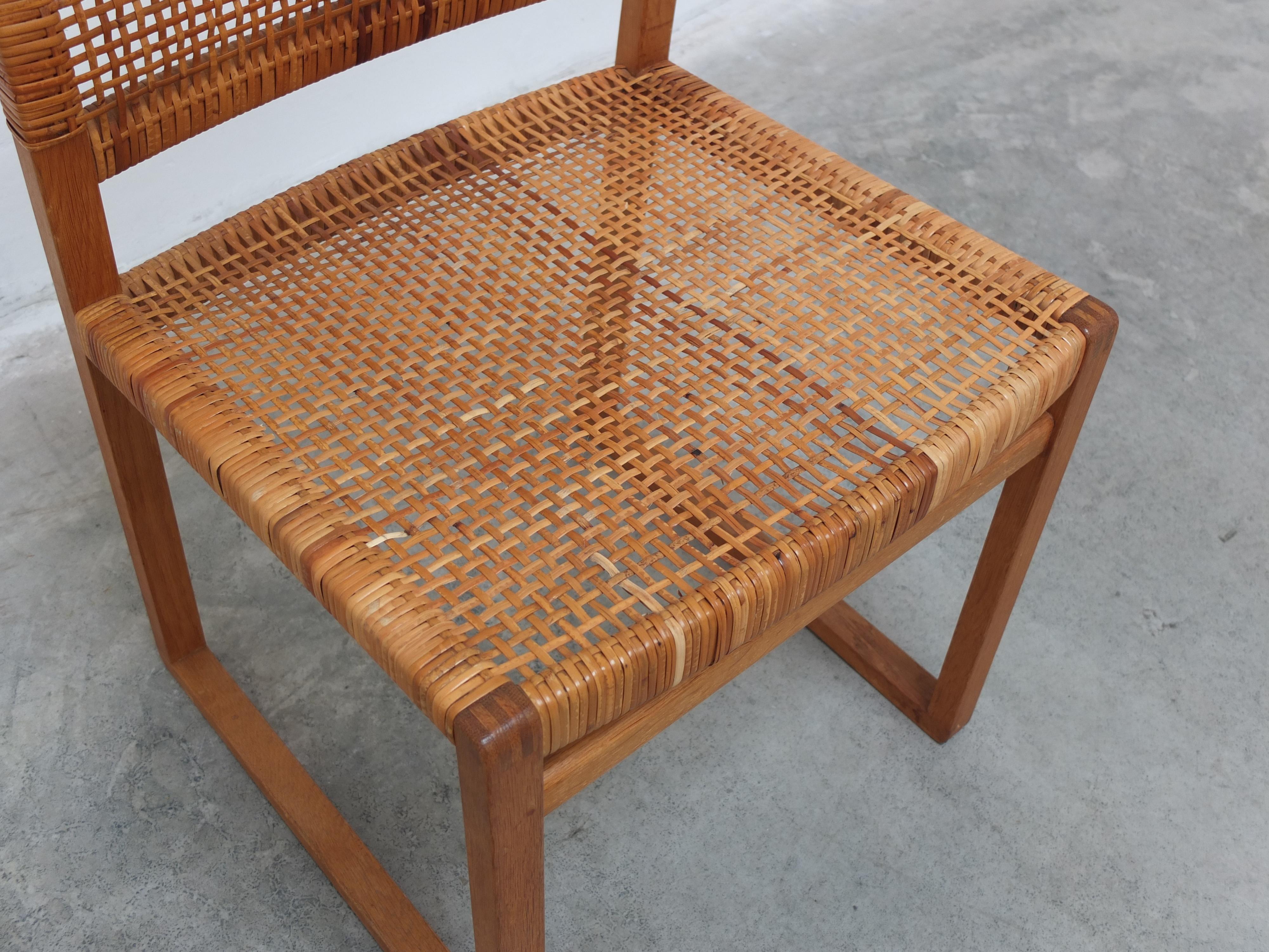 Rare 'BM61' Side Chair in Oak by Børge Mogensen for Lauritsen & Søn, 1957 For Sale 2