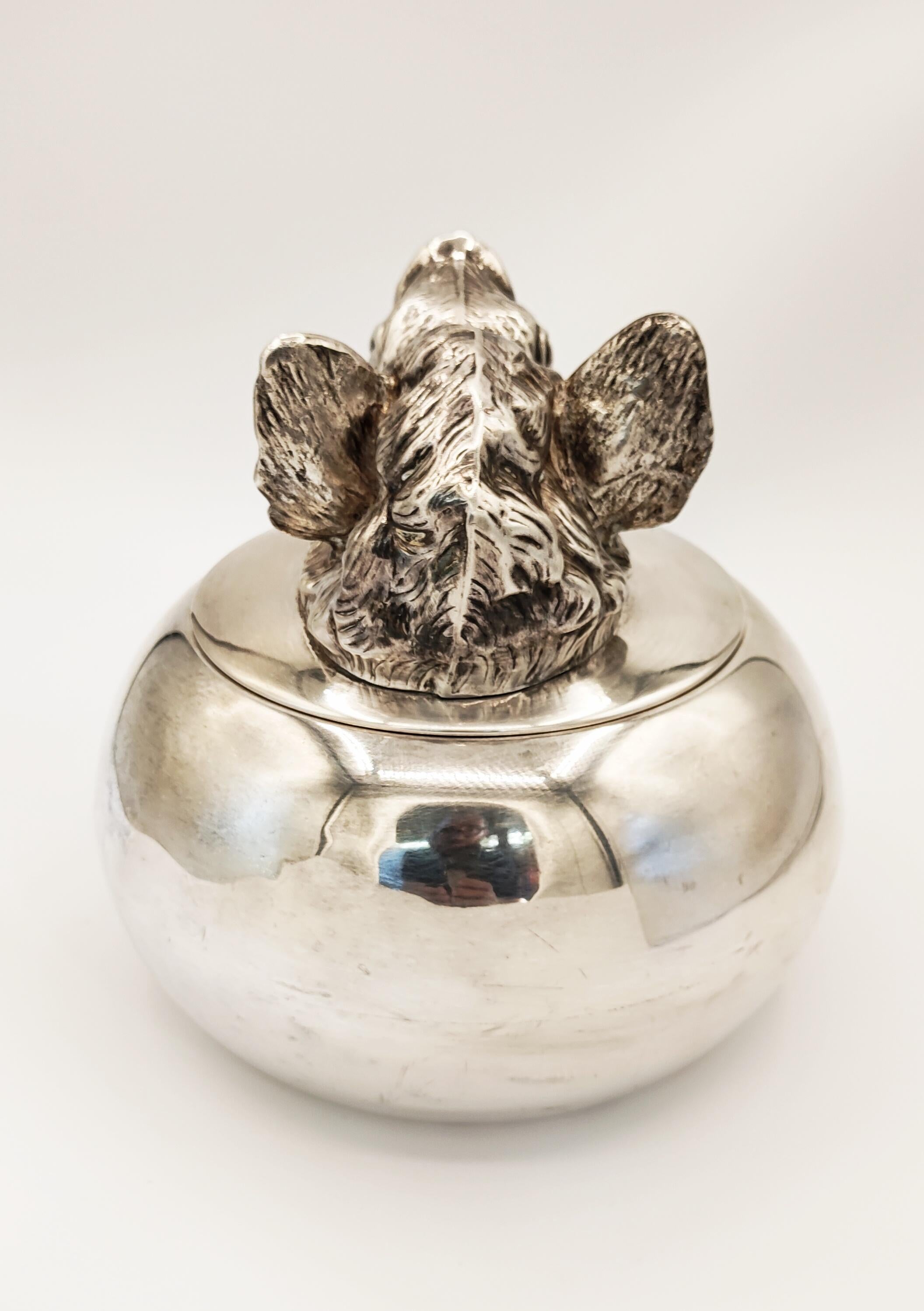 20th Century Rare Boar Silver Plated Ice Bucket by Valenti, Spain, 1970s