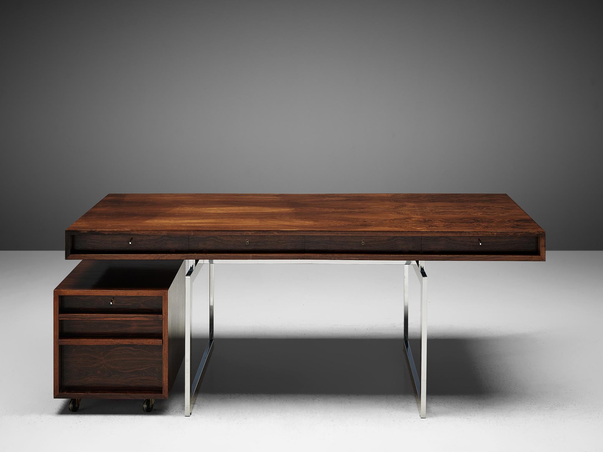 Rare Bodil Kjaer Executive Writing Table and Cabinet 4