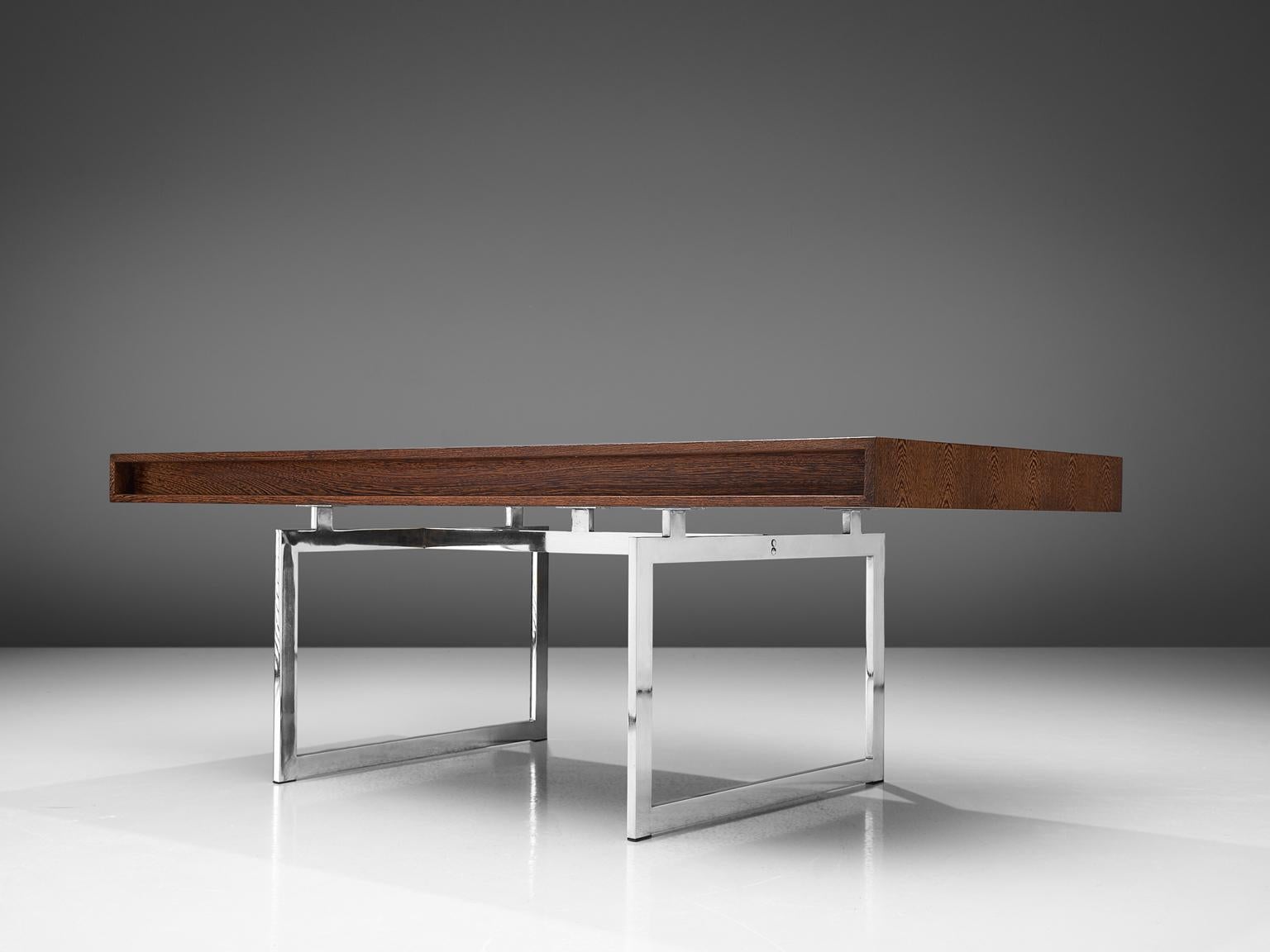 Mid-20th Century Rare Bodil Kjaer Executive Writing Table and Cabinet in Wenge