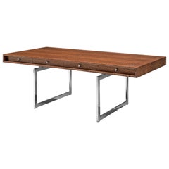 Rare Bodil Kjaer Executive Writing Table and Cabinet in Wenge