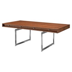 Rare Bodil Kjaer Executive Writing Table and Cabinet in Rosewood