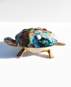 Rare Boj Brass Turtle Hotel Call Bell by Eibar, Spain, 1960s