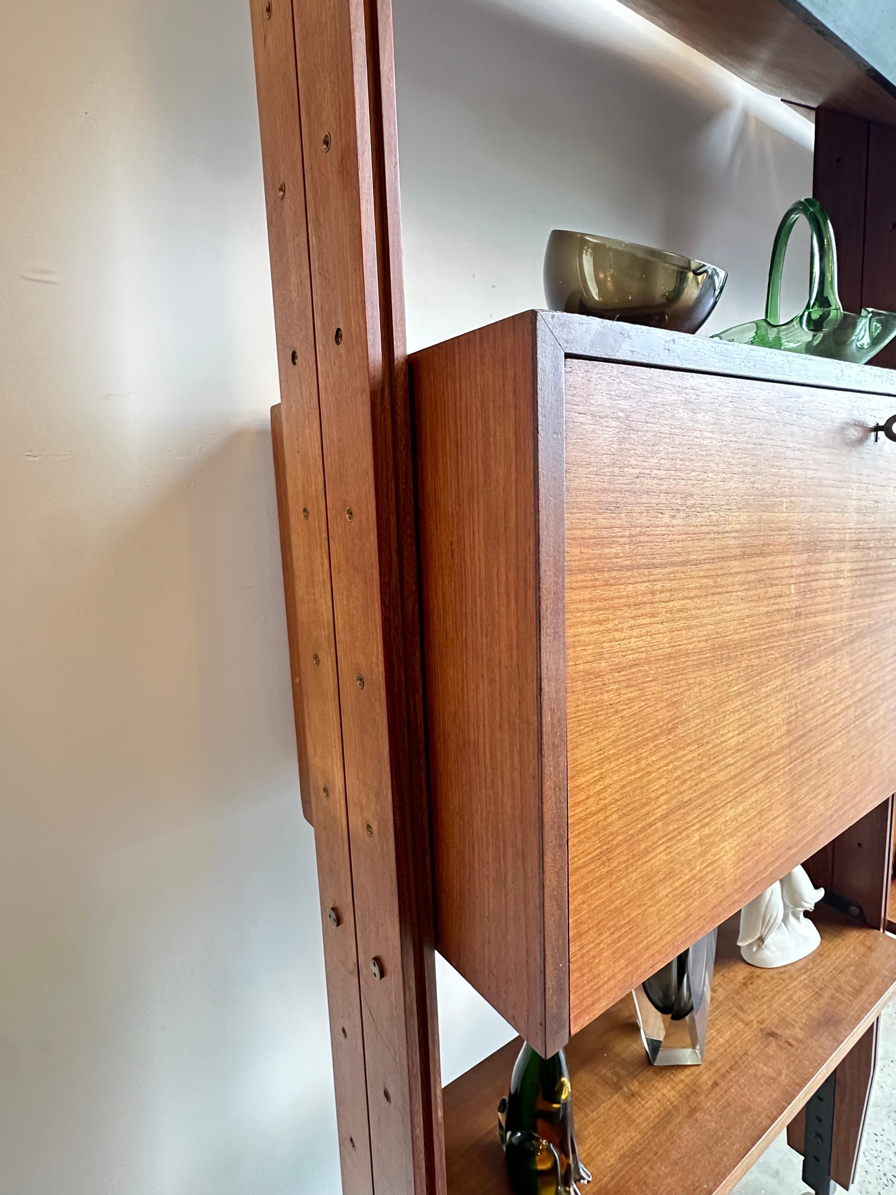 Walnut Rare Bookcase by Pierluigi Spadolini For Sale