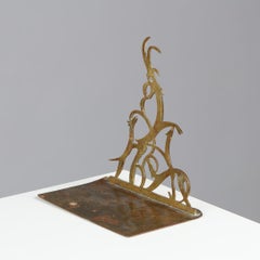 Rare Bookend Leaping Gazelles By Hagenauer Wien